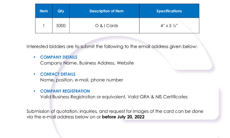 Provision of Printing Services