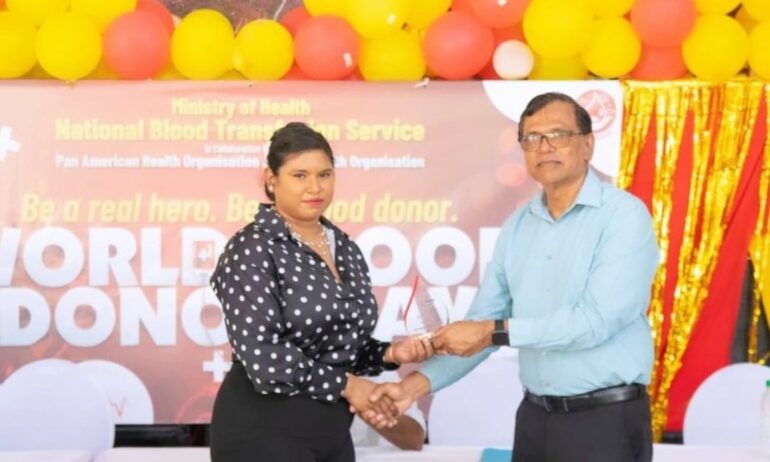 GYSBI receives award from the National Blood Transfusion Services